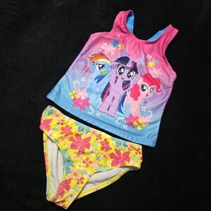 My Little Pony Swimsuit Set with Pink and Blue Top